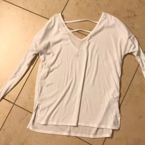 White long sleeve v neck